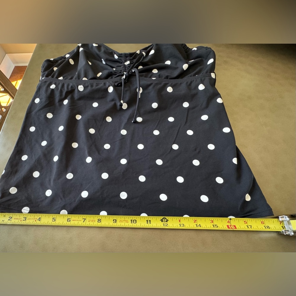 Land’s End Tankini, Size 16, Black & White Polka Dot - Picture 4 of 9